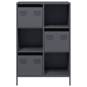 vidaXL Ντουλάπι Ανθρακί 68x39x103,5cm από Χάλυβα 1 τεμ.