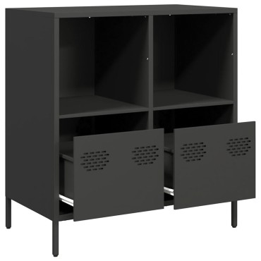 vidaXL Ντουλάπι Μαύρο 68x39x73,5cm από Χάλυβα Ψυχρής Έλασης 1 τεμ.