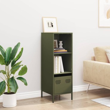 vidaXL Ντουλάπι Πράσινο Λαδί 35x39x103,5cm από Ατσάλι 1 τεμ.