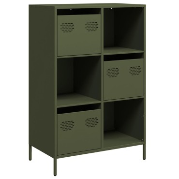 vidaXL Ντουλάπι Πράσινο Λαδί 68x39x103,5cm από Ατσάλι 1 τεμ.
