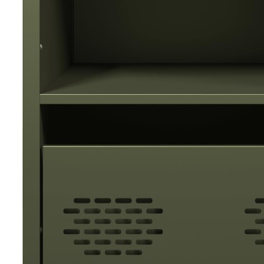 vidaXL Ντουλάπι Πράσινο Λαδί 68x39x103,5cm από Ατσάλι 1 τεμ.