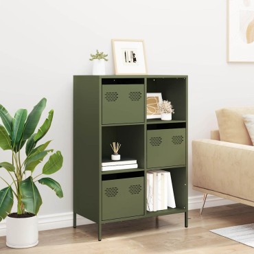vidaXL Ντουλάπι Πράσινο Λαδί 68x39x103,5cm από Ατσάλι 1 τεμ.