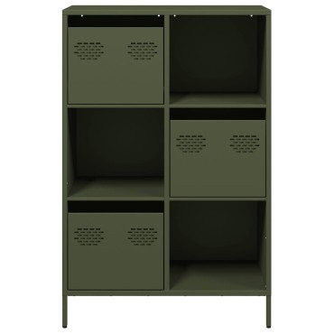 vidaXL Ντουλάπι Πράσινο Λαδί 68x39x103,5cm από Ατσάλι 1 τεμ.