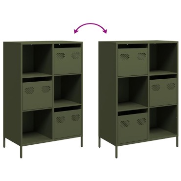 vidaXL Ντουλάπι Πράσινο Λαδί 68x39x103,5cm από Ατσάλι 1 τεμ.