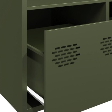 vidaXL Ντουλάπι Πράσινο Λαδί 68x39x103,5cm από Ατσάλι 1 τεμ.