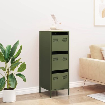 vidaXL Ραφιέρα Πράσινο Λαδί 39x35x103,5cm από Ατσάλι 1 τεμ.