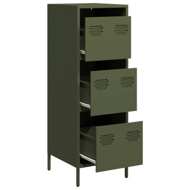 vidaXL Ραφιέρα Πράσινο Λαδί 39x35x103,5cm από Ατσάλι 1 τεμ.