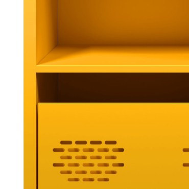 vidaXL Ντουλάπι Μουσταρδί 68x39x73,5cm από Χάλυβα Ψυχρής Έλασης 1 τεμ.