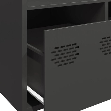 vidaXL Ντουλάπι Μαύρο 68x39x103,5cm από Χάλυβα 1 τεμ.