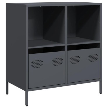 vidaXL Ντουλάπι Ανθρακί 68x39x73,5cm από Χάλυβα Ψυχρής Έλασης 1 τεμ.