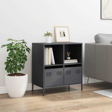 vidaXL Ντουλάπι Ανθρακί 68x39x73,5cm από Χάλυβα Ψυχρής Έλασης 1 τεμ.