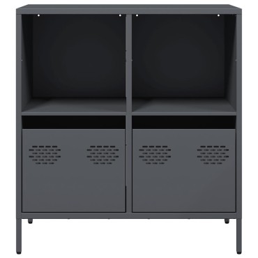 vidaXL Ντουλάπι Ανθρακί 68x39x73,5cm από Χάλυβα Ψυχρής Έλασης 1 τεμ.