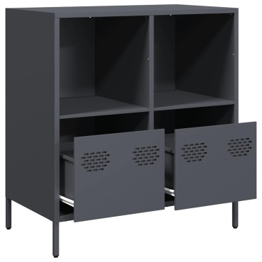 vidaXL Ντουλάπι Ανθρακί 68x39x73,5cm από Χάλυβα Ψυχρής Έλασης 1 τεμ.