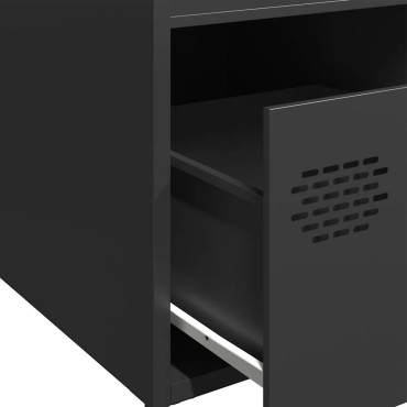 vidaXL Ντουλάπι Μαύρο 35x39x103,5cm από Χάλυβα 1 τεμ.