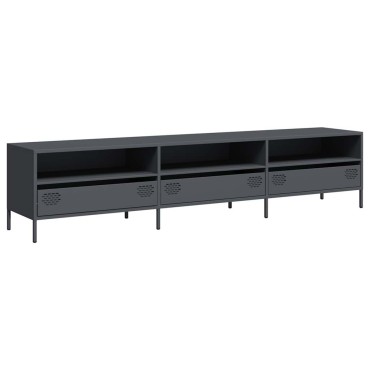 vidaXL Έπιπλο Τηλεόρασης Ανθρακί 202x39x43,5cm Ατσάλι Ψυχρής Έλασης