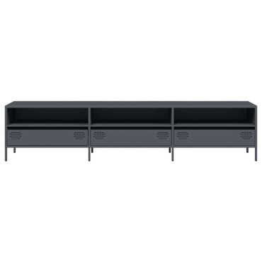 vidaXL Έπιπλο Τηλεόρασης Ανθρακί 202x39x43,5cm Ατσάλι Ψυχρής Έλασης
