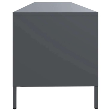 vidaXL Έπιπλο Τηλεόρασης Ανθρακί 202x39x43,5cm Ατσάλι Ψυχρής Έλασης