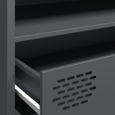 vidaXL Έπιπλο Τηλεόρασης Ανθρακί 202x39x43,5cm Ατσάλι Ψυχρής Έλασης