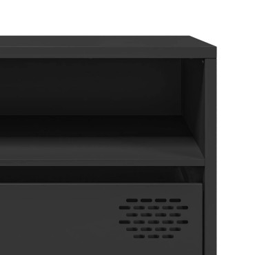 vidaXL Έπιπλο Τηλεόρασης Μαύρο 202x39x43,5cm Χάλυβας Ψυχρής Έλασης
