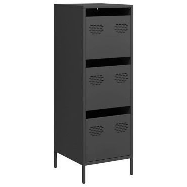 vidaXL Ντουλάπι Μαύρο 39x35x103,5cm από Ατσάλι 1 τεμ.