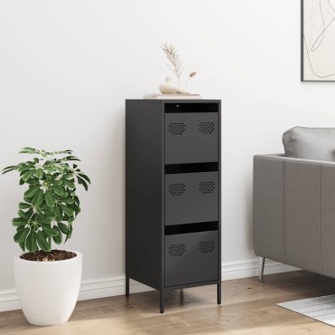 vidaXL Ντουλάπι Μαύρο 39x35x103,5cm από Ατσάλι 1 τεμ.