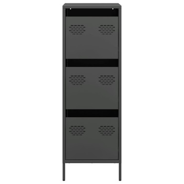 vidaXL Ντουλάπι Μαύρο 39x35x103,5cm από Ατσάλι 1 τεμ.