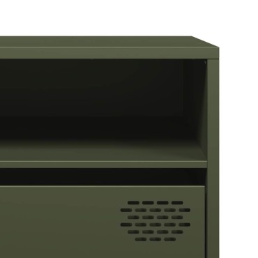 vidaXL Έπιπλο Τηλεόρασης Λαδί 202x39x43,5cm Ατσάλι Ψυχρής Έλασης