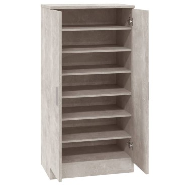 vidaXL Παπουτσοθήκη Γκρι Σκυροδέματος 55x35x108cm Επεξεργασμένο Ξύλο