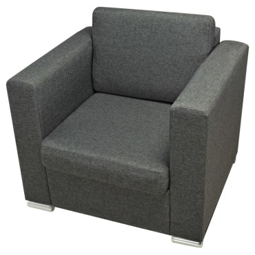 vidaXL Πολυθρόνα Σκούρο Γκρι Υφασμάτινη 82x73x78cm 1 τεμ.