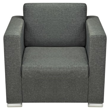 vidaXL Πολυθρόνα Σκούρο Γκρι Υφασμάτινη 82x73x78cm 1 τεμ.
