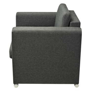 vidaXL Πολυθρόνα Σκούρο Γκρι Υφασμάτινη 82x73x78cm 1 τεμ.
