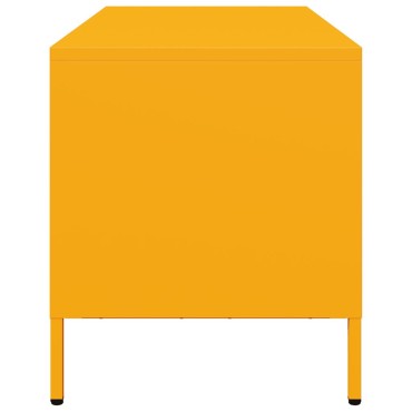 vidaXL Έπιπλο Τηλεόρασης Μουσταρδί 101,5x39x43,5 Ατσάλι Ψυχρής Έλασης 101,5x39x43,5cm
