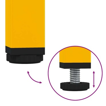 vidaXL Έπιπλο Τηλεόρασης Μουσταρδί 101,5x39x43,5 Ατσάλι Ψυχρής Έλασης 101,5x39x43,5cm
