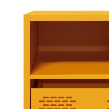 vidaXL Έπιπλο Τηλεόρασης Μουσταρδί 101,5x39x43,5 Ατσάλι Ψυχρής Έλασης 101,5x39x43,5cm