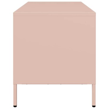 vidaXL Έπιπλο Τηλεόρασης Ροζ 101,5x39x43,5cm Ατσάλι Ψυχρής Έλασης