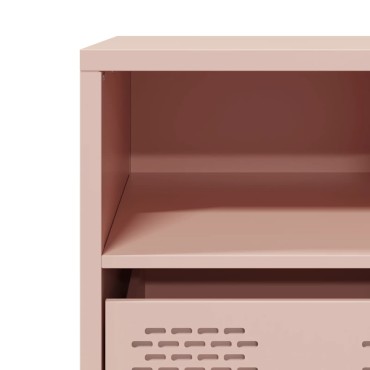 vidaXL Έπιπλο Τηλεόρασης Ροζ 101,5x39x43,5cm Ατσάλι Ψυχρής Έλασης