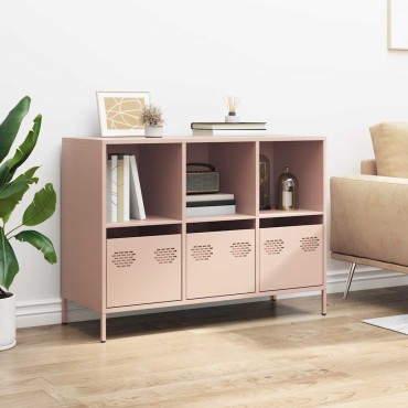 vidaXL Ντουλάπι Ροζ 101,5x39x73,5cm από Χάλυβα Ψυχρής Έλασης 1 τεμ.