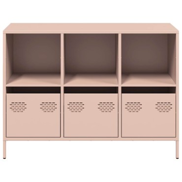 vidaXL Ντουλάπι Ροζ 101,5x39x73,5cm από Χάλυβα Ψυχρής Έλασης 1 τεμ.
