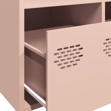 vidaXL Ντουλάπι Ροζ 101,5x39x73,5cm από Χάλυβα Ψυχρής Έλασης 1 τεμ.