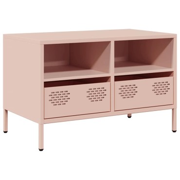 vidaXL Έπιπλο Τηλεόρασης Ροζ 68x39x43,5cm Χάλυβας Ψυχρής Έλασης