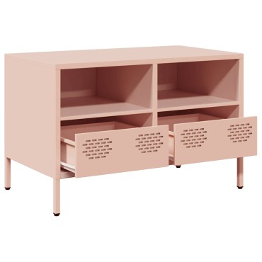 vidaXL Έπιπλο Τηλεόρασης Ροζ 68x39x43,5cm Χάλυβας Ψυχρής Έλασης