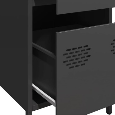 vidaXL Ντουλάπι Μαύρο 35x39x73,5cm από Χάλυβα Ψυχρής Έλασης 1 τεμ.