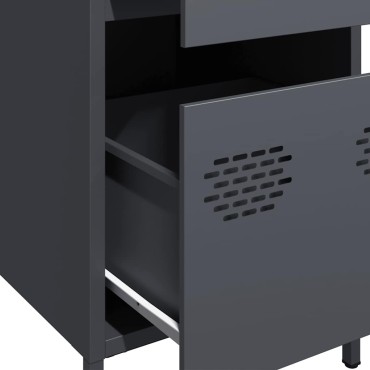 vidaXL Ντουλάπι Ανθρακί 35x39x73,5cm από Χάλυβα Ψυχρής Έλασης 1 τεμ.