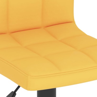 vidaXL Σκαμπό Μπαρ Μουσταρδί Υφασμάτινο 40x47x(90-111)cm 1 τεμ.