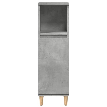 vidaXL Ντουλάπι Μπάνιου Γκρι Σκυροδέματος 30x30x100cm Επεξ. Ξύλο