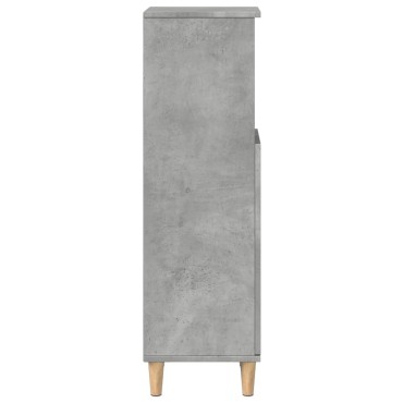 vidaXL Ντουλάπι Μπάνιου Γκρι Σκυροδέματος 30x30x100cm Επεξ. Ξύλο