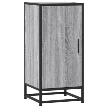 vidaXL Ραφιέρα Γκρι Sonoma 35,5x35x76cm Επεξ. Ξύλο + Μέταλλο 1 τεμ.