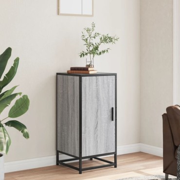 vidaXL Ραφιέρα Γκρι Sonoma 35,5x35x76cm Επεξ. Ξύλο + Μέταλλο 1 τεμ.