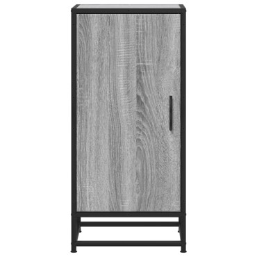 vidaXL Ραφιέρα Γκρι Sonoma 35,5x35x76cm Επεξ. Ξύλο + Μέταλλο 1 τεμ.