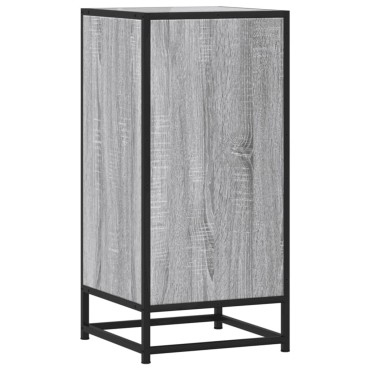 vidaXL Ραφιέρα Γκρι Sonoma 35,5x35x76cm Επεξ. Ξύλο + Μέταλλο 1 τεμ.